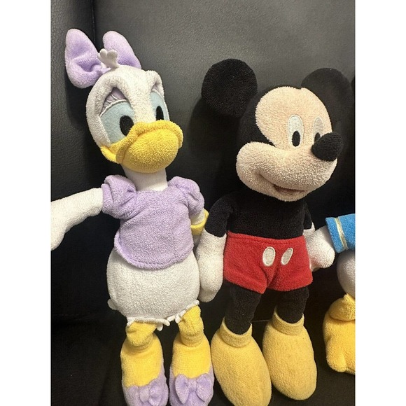 Disney Mickey, Daisy and Donald plush lot 8-10in Lovey. Well Loved - Picture 2 of 9